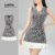(Lovito Refine) Vestido Elegante Com Tecido Xadrez E Costura Plissado Para Verão/primavera Para Mulheres LR4ED030