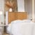 Cabeceira para Cama de Casal Ripado Detroit  Off White/Nature
