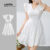 (Lovito Refine) Vestido Casual Bordado Com Ilhós Primavera/verão Vestido Branco Para Mulheres LR12ED031