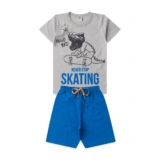 Conjunto Infantil Masculino Rabisco Jurássico