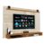 Painel Para TV Até 65 Polegadas Com Prateleira 1,80m Max Cedro / Off White