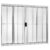 Janela de Alumínio de Correr 120x200cm com Grade 4 Folhas Central Ecosul Esquadrisul Brilhante