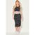 Saia Midi Malha Cós Personalizado Planet Girls Preto