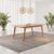Mesa Retangular 6 Lugares Elegance Candian 1,80 x 0,90  Cinamomo/Off White