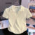 Lovito Camiseta Casual De Verão Com Modelagem Básica E Linhas Estruturadas Para Mulheres LNM67139
