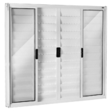 Janela de Alumínio Veneziana 100x150cm 6 Folhas Central Ecosul Esquadrisul Branco