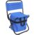 Cadeira Dobrável Camping e Pesca com Bolso Azul Importway Resistente Portátil e Leve