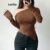 Lovito Camiseta Casual Lisa Assimétrica Com Babados Para Mulheres L101AD216