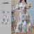 Lovito Vestido Vintage Estampado Plissado Primavera/Verão Vestido Multicolorido Para Mulheres L135ED365