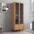 Cristaleira 0,81m 2 Portas de Vidro 1 Gaveta Jade