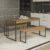 Mesa de Jantar com 2 Bancos Li013 136cm Industrial Freijó/Preto