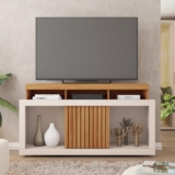 Rack para Tv até 55 Polegadas Frisos Decorativos Valença Freijó/Off White
