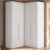 Guarda-Roupa de Canto 4 Portas 4 Gavetas Tuim Yescasa Branco Fosco Liso