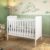 Berço Minicama 2 em 1 Americano 100% MDF Cloe Branco Brilho