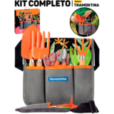 Kit Conjunto Jardinagem Tramontina 8 Peças C/ Cinto Ferramentas Jardim Flores Manutenção Horta