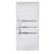 Porta Lambril de Alumínio Esquerda 210 X 80cm com Friso Linha Veneza Esquadrias Bergamo Branco