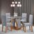 Mesa de Jantar Retangular 120x80cm Inovare com 4 Cadeiras Venus Mel/Cinza/Grafite