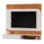 Painel Para TV Até 65 Polegadas Detalhe Frisado Com Nichos Catar Madeirado/Off White