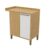 Balcão de Cozinha Canto Reto com 1 Porta e Tampo 100% MDF Vicenza Espresso Móveis Amêndoa/Branco
