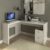 Escrivaninha Mesa Escritório 113×138,5cm em L com 2 Gavetas ME4129 Branco
