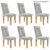 Kit 6 Cadeiras para Sala de Jantar Germany Espresso Móveis Cinamomo/Off White/Boucle Gelo