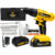 Furadeira Parafusadeira Impacto 2 Baterias 21v 3/8 Tb21pz + Jogo Soquetes 40 Peças The Black Tools
