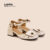 (Lovito Refine) Saltos Vintage Retrô para Todas As Estações Saltos Off-white para mulheres LR13E445