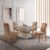 Conjunto Sala de Jantar Mesa e 4 Cadeiras Santorini Espresso Móveis Animalle Chocolate/Off White/Imbuia