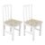 Kit 2 Cadeiras Brasil Branco Floral Confortável e Elegante para Jantar Design T27