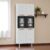 Paneleiro Duplo de Aço com Vidro Mirage New Telasul Branco/Preto