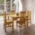 Conjunto Sala de Jantar Mesa 120cm Retangular e 4 Cadeiras 100% Madeira Maciça Essen Espresso Móveis 4
