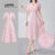(Lovito Refine) Vestido Feminino Elegante Estrutura Assimétrica Zíper Primavera/verão Vestido Rosa LR12E010