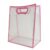 Sacola Transparente Fosca Pvc Alça Plana Rosa Claro – 30x23x15cm – 1 unidade – 1 unidade – Cromus – Rizzo