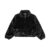 Jaqueta Feminina Plus Size Com Pelo Secret Glam Preto