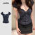 Lovito Blusa Casual com Botões Detalhe de Alface Primavera/verão Blusa Azul Escura para Mulheres L139AD256