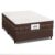 Cama Box Casal Colchão Molas Flora Marrom / Branco 138x188x60cm