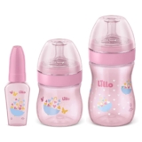Kit de Mamadeira Primeiros Passos 50/150/240ml Rosa – Lillo