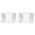 Kit com 2 Janelas de Aço de Correr 100x100cm 4 Folhas com Grade Minas Sul Mgm