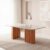 Mesa de Jantar 6 lugares Tampo de Vidro/MDF 180cm Retangular Ester Cinamomo/Off White