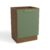 Balcão de Cozinha Botanic M629 1 Porta s/Tampo 60cm Nogueira/Verde Oliva – Kappesberg
