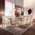 Conjunto Sala de Jantar Nápoles Tampo Vidro/mdf com 8 Cadeiras Luísa Smart Plus Cinamomo/Off White/Bege
