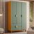 Guarda-roupa 3 Portas e 2 Gavetas Ipê Cinamomo/Sálvia