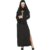 Fantasia Halloween Feminina Adulta Freira Valak do Mal de Luxo Vestido Preto Longo com Véu