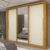 Guarda-roupa Casal 3 Portas 1 Porta Espelhada Milão Yescasa 100% MDF Naturale/Off White