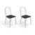 Cadeira Sala de Jantar Holanda 2C009 Aço Kit 2 Uni Cromada – Assento Preto 110 – Kappesberg