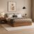 Cama Casal ou Queen Minimalista 160x200cm Industrial 8285  Freijó