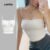 Lovito Blusa Casual com Pregas para Primavera/verão Branca para mulheres L154LD048