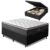 Cama Box Baú Casal Colchão Molas Ensacadas Pillow Maximus 138x188x65cm cinza / Preto Gazin