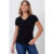 Blusa Feminina Decote v Planet Girls Preto