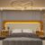 Cabeceira Box Casal com 2 Mesas de Cabeceira com Led Innova 100% MDF Off White/Nature